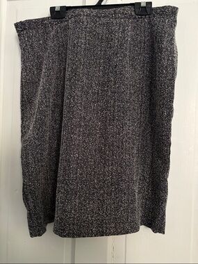 Betsy’s Things Petite Textured Knit Skirt Black / White Size 14P Vintage